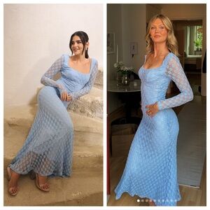 Bardot Adoni Lace Midi Dress in Cornflower